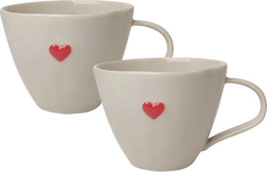 Seasons Love Collection Krus med Rødt Hjerte 250ml 2pk