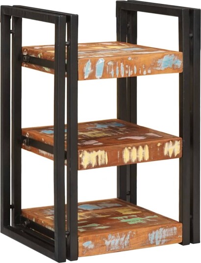  Nattbord Brunt og svart 38 x 33 x 58 cm Massiv Rektivert Tre