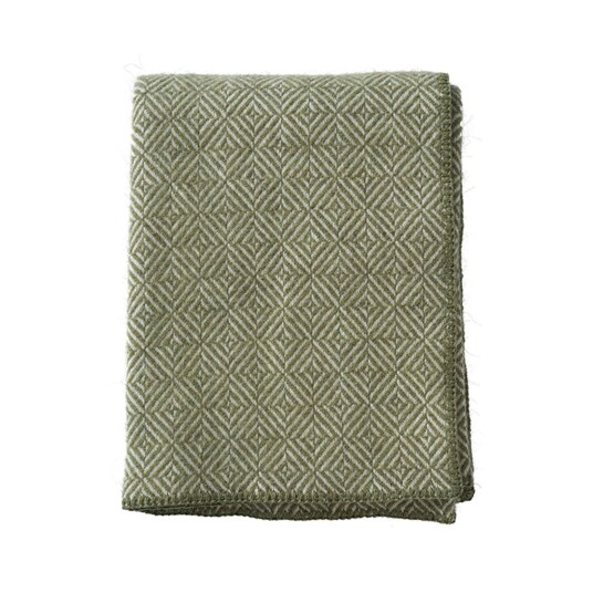 Klippan Yllefabrik Diamonds Pledd 130x180 cm Grønn Klippan Yllefabrik Diamonds Pledd 130x180 cm Grønn