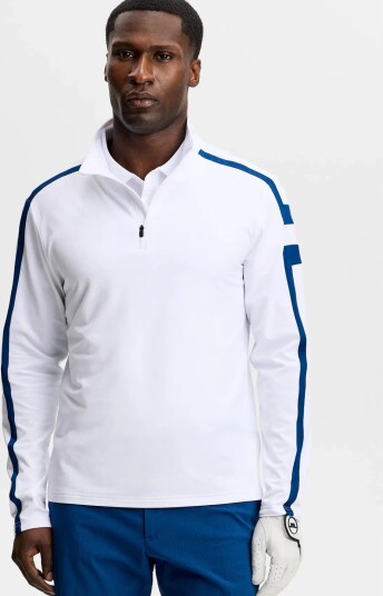 J. Lindeberg Keaton Quarter Zip Mid Layer   White   M