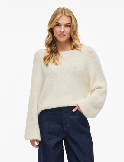 Vila Vimarley L/S Knit Pullover  Noos   Cream   XL