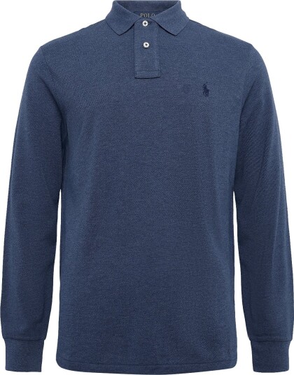 Polo Ralph Lauren Custom Slim Fit Mesh Polo Shirt   DERBY BLUE HEATHE   XS