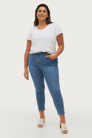 Ellos Plus Collection Smale stretchjeans ankelhøyde Blå
