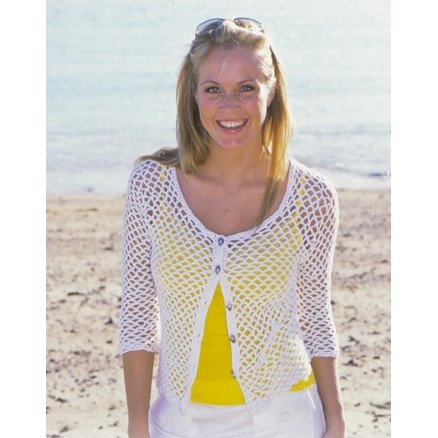 Catch of the Day by DROPS Design Topp og Cardigan Hekleoppskrift str S XXL