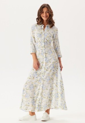 YAS Yassavanna Long Shirt Dress Star White AOP:Sumelli L