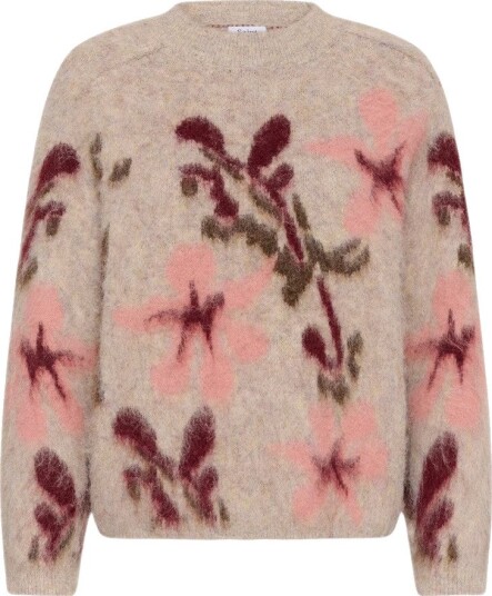 Saint Tropez Dame Strikkevarer Beige L,