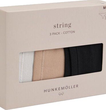 Hunkemöller Multipakk med Bomullsstringtruser Beige