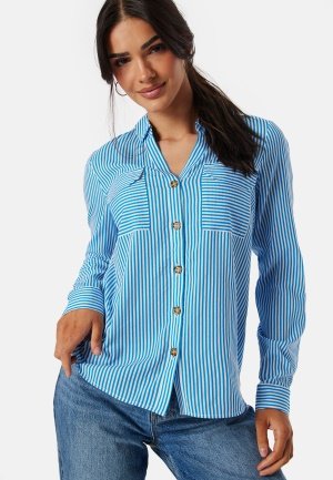 VERO MODA Vmbumpy L/S shirt new Blue/White/Striped S VERO MODA Vmbumpy L/S shirt new Blue/White/Striped S