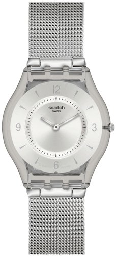 Swatch Dameklokke SS08M100M Classic Sølvfarget/Stål Ø34 mm