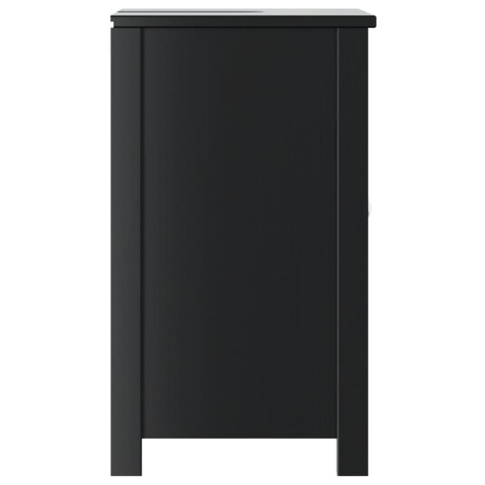 Baderomsskap BERG svart 60x34x59 cm heltre furu Baderomsskap BERG svart 60x34x59 cm heltre furu
