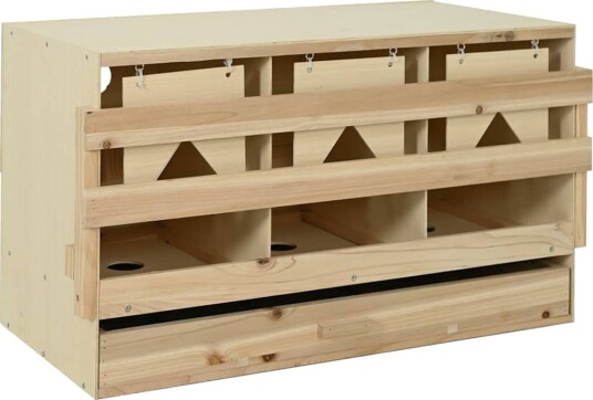 vidaXL Hekkeboks 3 rom 96x40x45 cm heltre furu