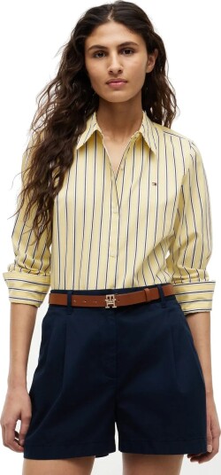 Tommy Hilfiger Summer Poplin Regular Shirt Yellow 44 Tommy Hilfiger Summer Poplin Regular Shirt Yellow 44