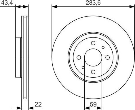 BOSCH 0 986 479 S01 Bremseskive