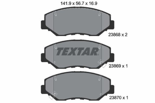 Bremseklosser TEXTAR 2386801 Bremseklosser TEXTAR 2386801