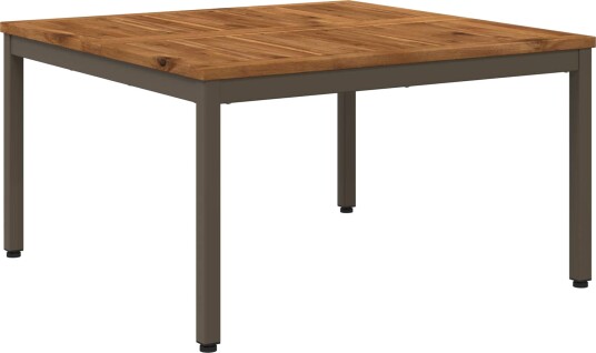vidaXL Kaffebord Naturlig og Kaffe 80 x 80,5 x 45 cm Solid akasietre