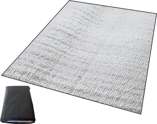 Ukjent merke teltutstyr Aluminium camping Matte Skum Sovematte for camping Aluminiumfolie Isolasjonsmatte Reflekterende Matte teltmatte Bakkematte