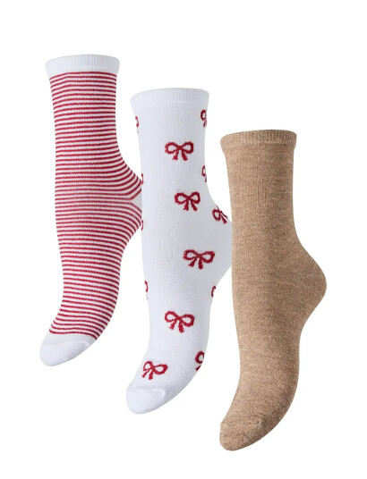 Pieces Pcjopi Glitter Socks Box 3-Pack - Multi/patterned - ONE SIZE