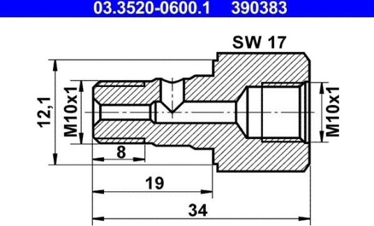 ATE 03.3520-0600.1 Treskrue ATE 03.3520-0600.1 Treskrue