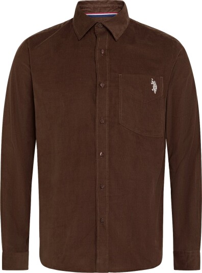 U.S. Polo Assn. Umdaren Shirt Ls Wvn CHESTNUT XL