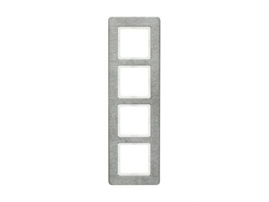 Hager 10146083 Dekkramme For Berker Q.7 Rustfritt Stål 4 Rom