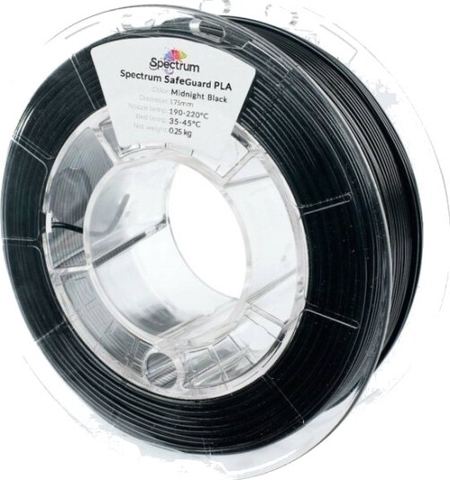 Spectrum Safeguard PLA Antibakteriell Filament 1.75 mm 250 g Deep Black 81552 Spectrum Safeguard PLA Antibakteriell Filament 1.75 mm 250 g Deep Black 81552