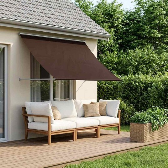 vidaXL Markise Brun 200 x 150 cm 180 g / m² Polyester med PU-belegg