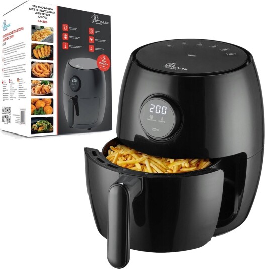 Extralink SJ-200 Airfryer 2L, 1000W - Svart Extralink SJ-200 Airfryer 2L, 1000W - Svart