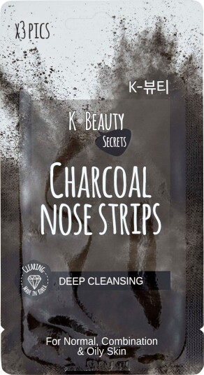 K-Beauty Secrets Charcoal Nose Strips X 3 15 g K-Beauty Secrets Charcoal Nose Strips X 3 15 g