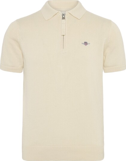 Gant Kids Shield Knitted Zip Ss Polo Cream 164 Gant Kids Shield Knitted Zip Ss Polo Cream 164