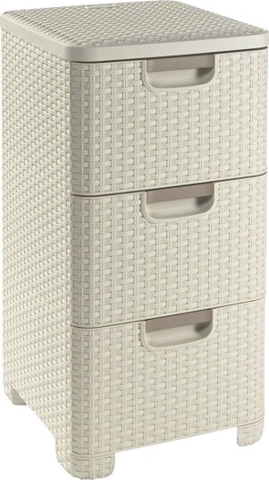 Curver Bokroede Med 3 Skuffer 3X14l /Creme Curver Bokroede Med 3 Skuffer 3X14l /Creme