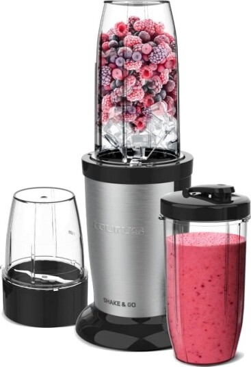 Taurus Shake & Go Smoothieblender 800W i Sølv med Pulsfunksjon