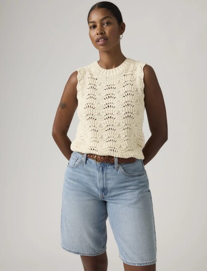 Levi"s® Hope Crochet Tank Egret Cotton Cream XS