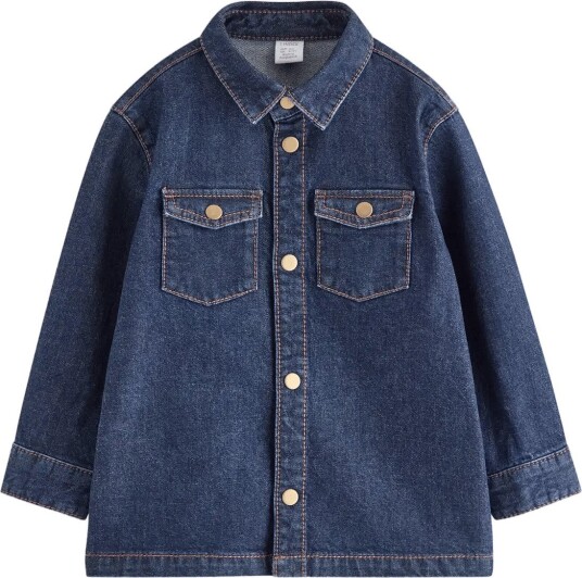 Lindex Long Sleeved Denim Shirt Blue 128