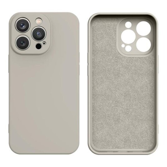 Hurtel Silicone Case iPhone 14 Plus Silicone Cover Beige