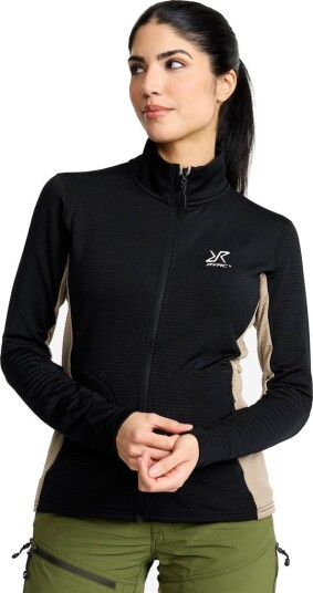 Revolutionrace Dame Overdeler Fleece & midlayers Waffle Full zip Fleece Dame Black XS