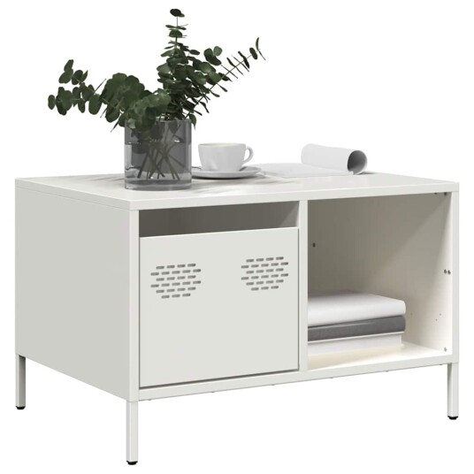  Salongbord hvit 68,5x50x43,5 cm kaldvalset stål 8721102930423