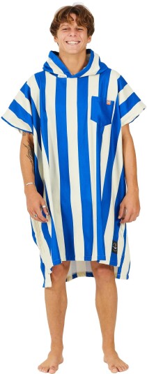 After Essentials Poncho Swim Club Stripes Blue