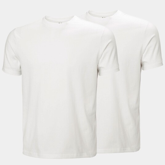 Helly Hansen 2 pakning HH Cotton T skjorter Herre Hvit M