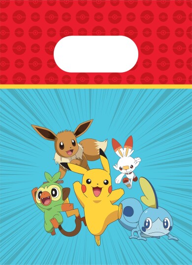 Globos Europe Festposer i Papp Pokémon 4-pakning 98395