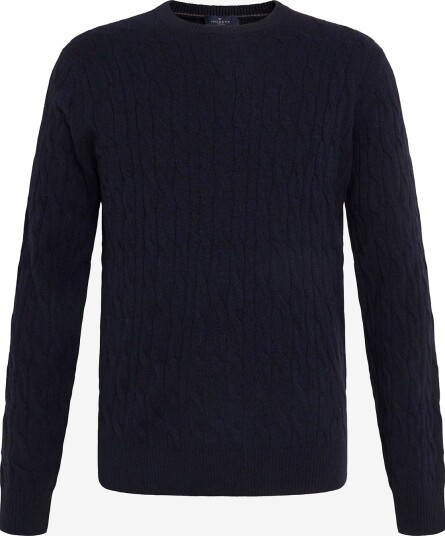 Hackett London Lambswool Cable Crew - OLD NAVY - S