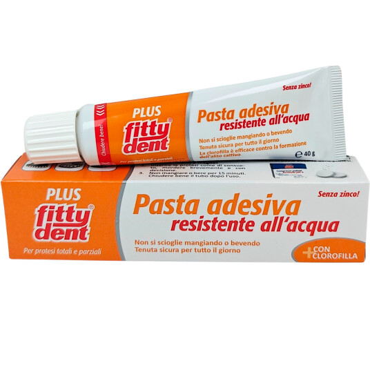 Vannfast Proteselim uten Sink FITTYDENT Plus Adhesive 40g