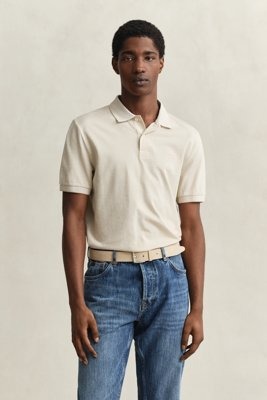 GANT 2 Tone Ss Polo Beige L GANT 2 Tone Ss Polo Beige L