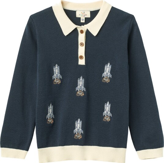Copenhagen Colors Poloskjorte   Strikk   Navy Rocket   Copenhagen Colors   7 år (122)   Genser   Marineblå