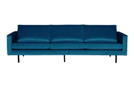 BePureHome - Rodeo 3 pers. sofa fløyel - Blå