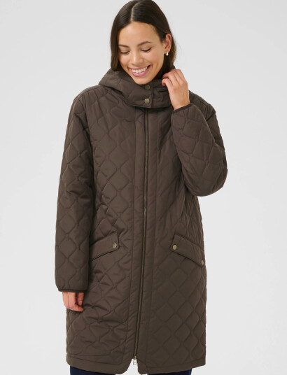 Cream Crarwen Jacket W. Hood Brown 40