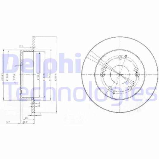 Bremseskive DELPHI BG3746 Bremseskive DELPHI BG3746