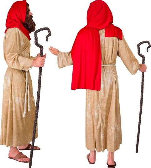Messias Kostyme til Herre med Skjegg og Parykk Medium Voksenkostyme 26832