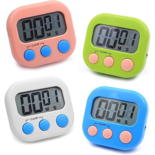 4 Fargers Stoppeklokke Magnetisk Timer med Høyt Alarm Stort Digitalt Display for Matlaging Koking av Egg Barn Dusj Tannbørste Bad Barn Lærer Gym Klasserom 4 Fargers Stoppeklokke Magnetisk Timer med Høyt Alarm Stort Digitalt Display for Matlaging Koking av Egg Barn Dusj Tannbørste Bad Barn Lærer Gym Klasserom