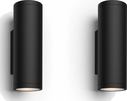 Philips Hue Appear utelys vegg sort 2 stk Philips Hue Appear utelys vegg sort 2 stk