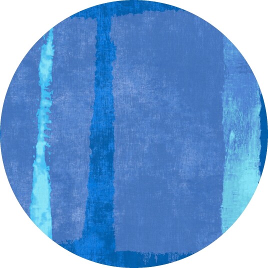 Rundt teppe   Asti blå Størrelse: Ø 160 cm